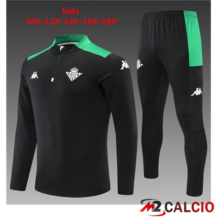 Insieme Tuta Calcio Real Betis Bambino Nero 2022/2023