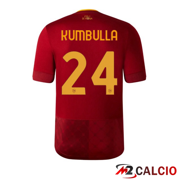 Maglie Calcio AS Roma (KUMBULLA 24) Prima Rosso 2022/2023