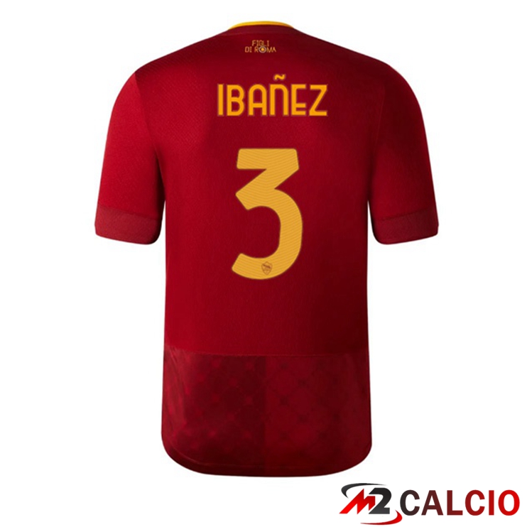 Maglie Calcio AS Roma (IBAÑEZ 3) Prima Rosso 2022/2023