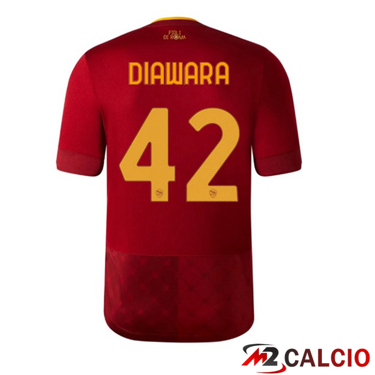 Maglie Calcio AS Roma (DIAWARA 42) Prima Rosso 2022/2023