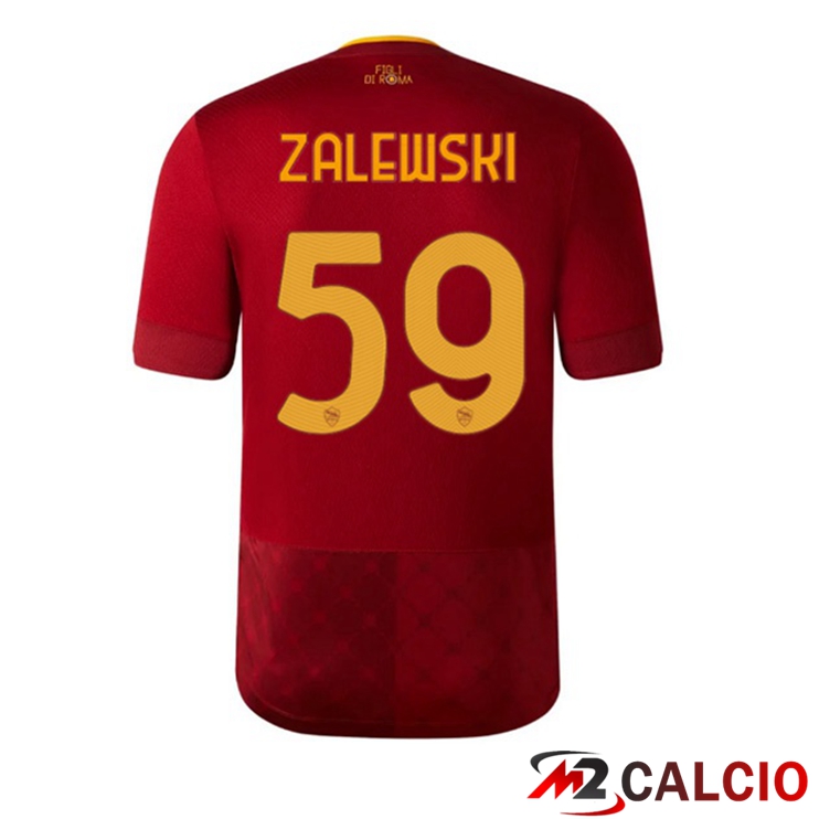 Maglie Calcio AS Roma (ZALEWSKI 59) Prima Rosso 2022/2023
