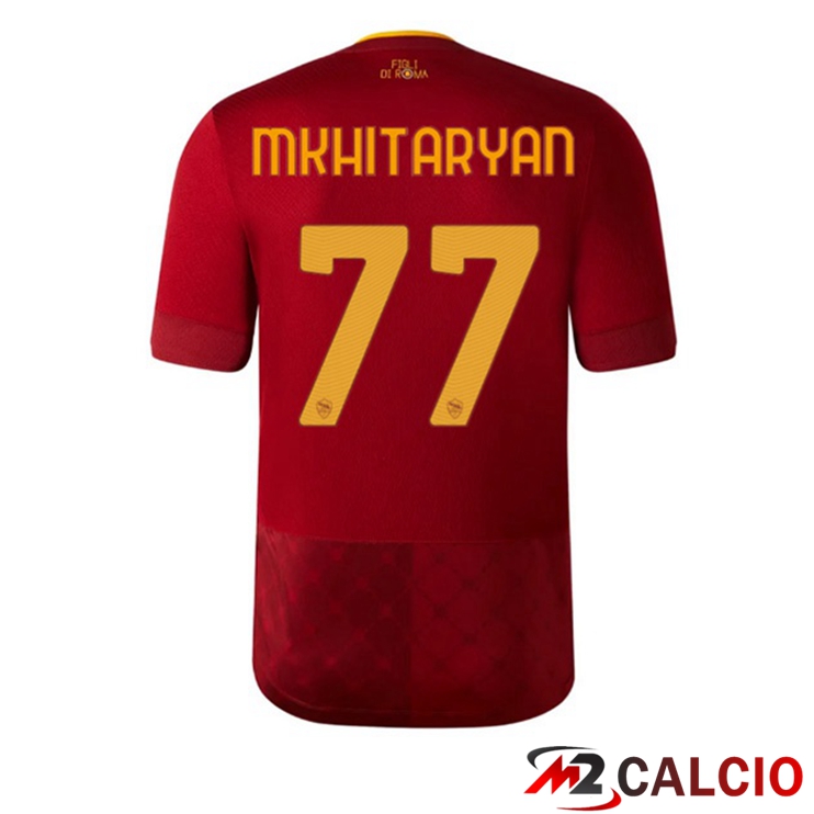 Maglie Calcio AS Roma (MKHITARYAN 77) Prima Rosso 2022/2023