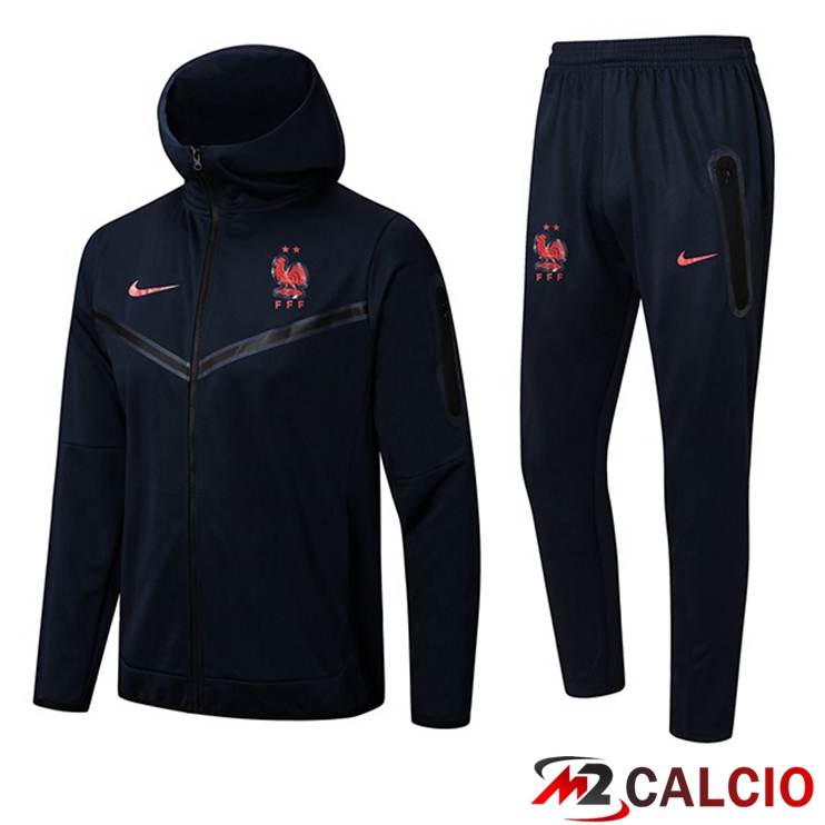 Insieme Giacca Con Cappuccio Tuta Francia Blu Royal 2022/2023