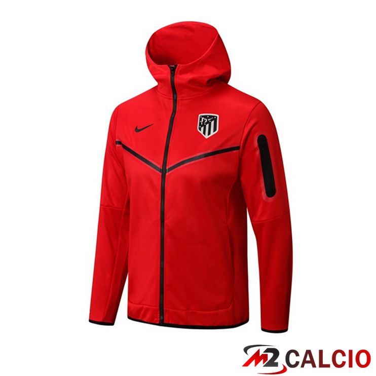 Giacca Con Cappuccio Atletico Madrid Rosso 2022/2023