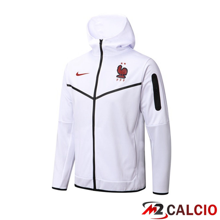 Giacca Con Cappuccio Francia Bianco 2022/2023