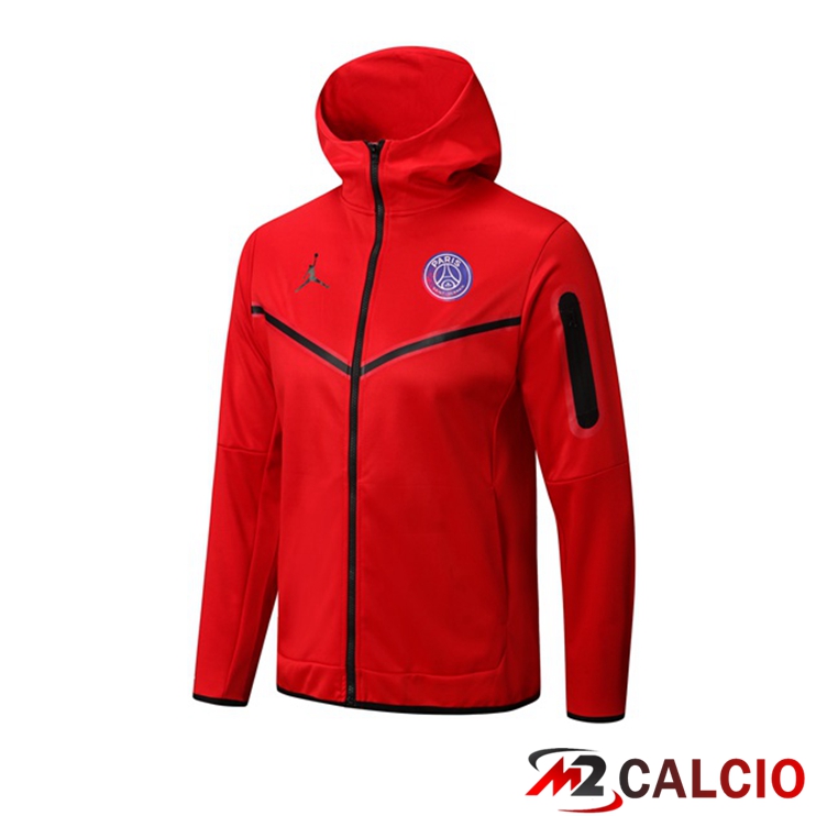 Giacca Con Cappuccio JORDAN Paris PSG Rosso 2022/2023