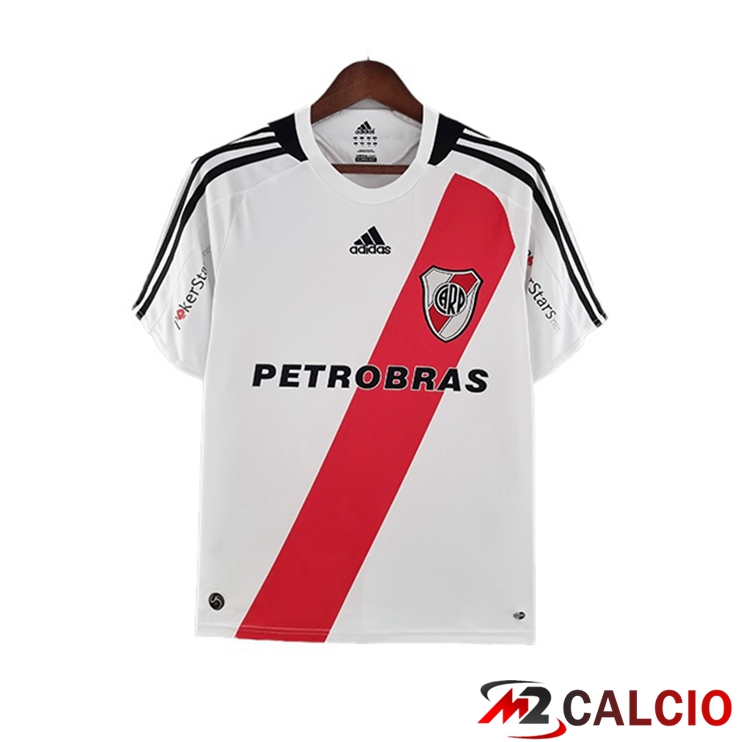 Maglie Calcio River Plate Retro Prima Bianco Rosso 2009-2010