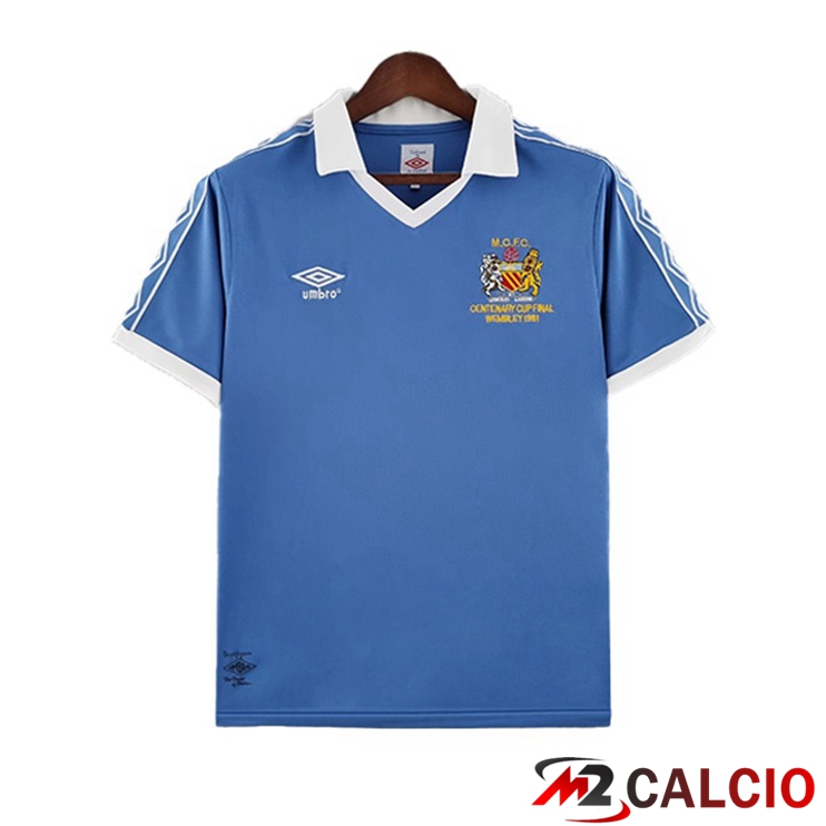 Maglie Calcio Manchester City Retro Prima Blu 1981-1982