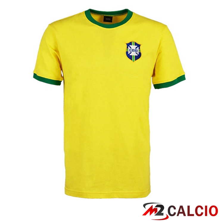 Maglie Calcio Brasile Retro Prima Giallo 1970