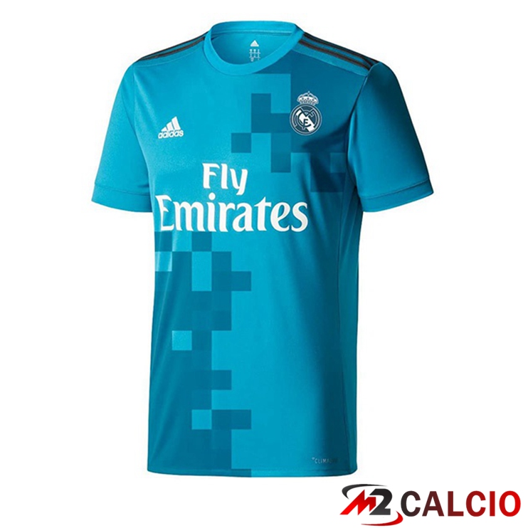 Maglie Calcio Real Madrid Retro Terza Blu 2017-2018