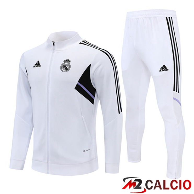 Insieme Tuta Calcio - Giacca Real Madrid Bianco 2022/2023