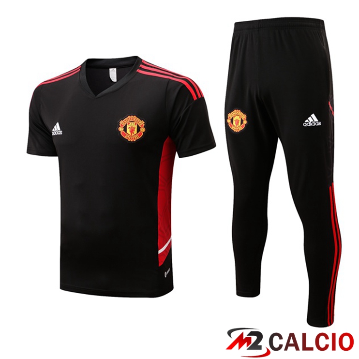 T Shirt Allenamento Manchester United + Pantaloni Nero 2022/2023