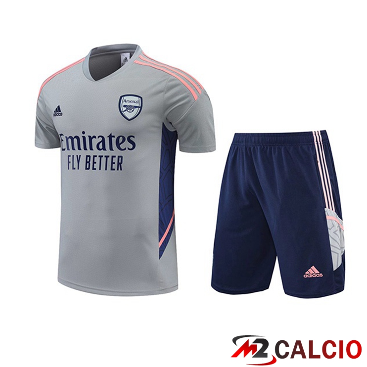 T Shirt Allenamento Arsenal + Pantaloncini Grigio 2022/2023