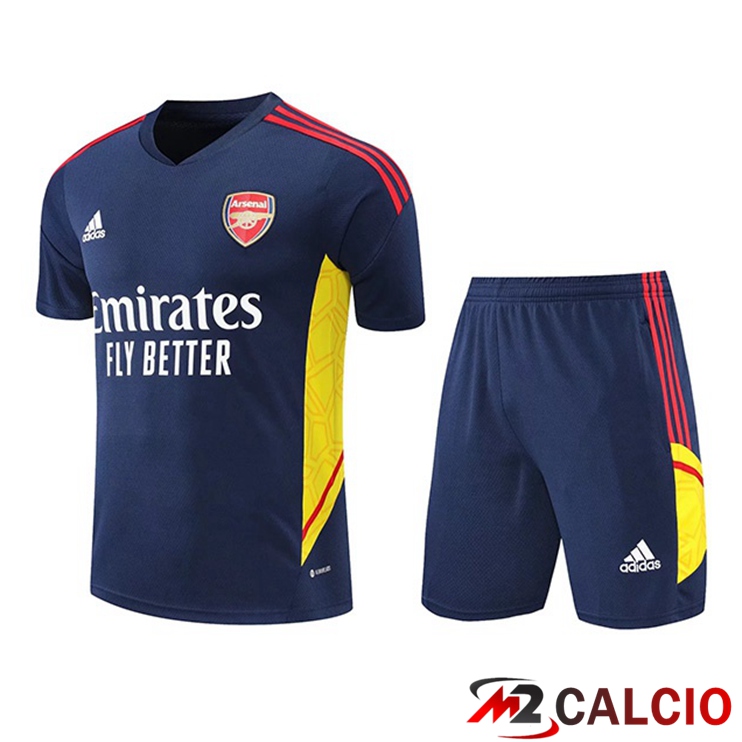 T Shirt Allenamento Arsenal + Pantaloncini Blu Reale 2022/2023