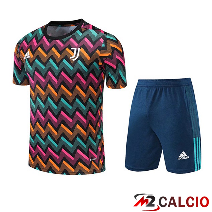 T Shirt Allenamento Juventus + Pantaloncini Verde Viola 2022/2023