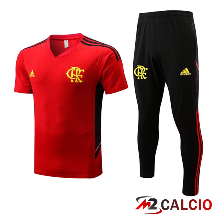 T Shirt Allenamento Flamengo + Pantaloni Rosso 2022/2023
