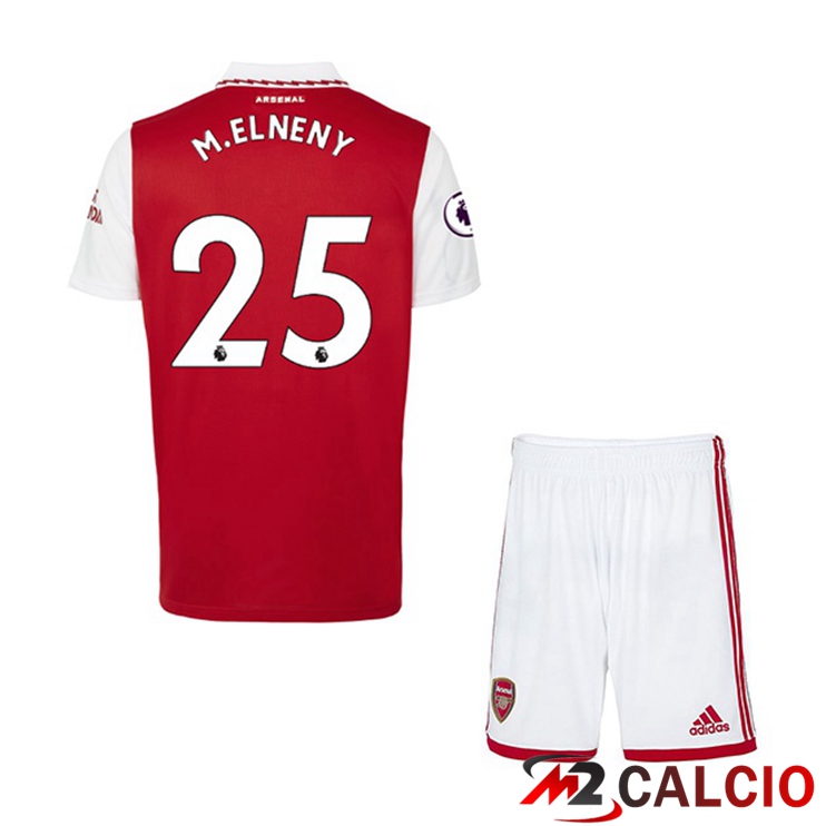 Maglie Calcio Arsenal (M.ELNENY 25) Bambino Prima Rosso Bianco 2022/2023