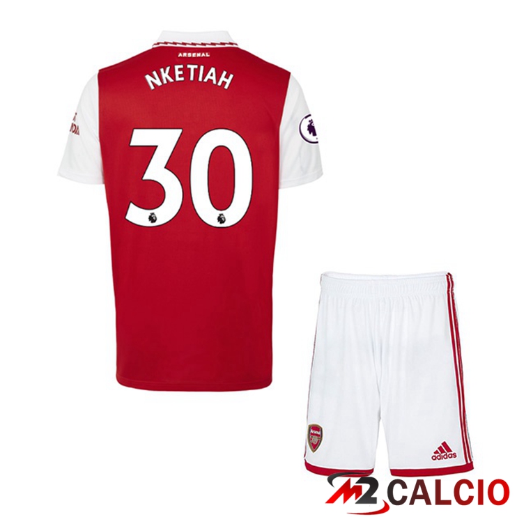 Maglie Calcio Arsenal (NKETIAH 30) Bambino Prima Rosso Bianco 2022/2023