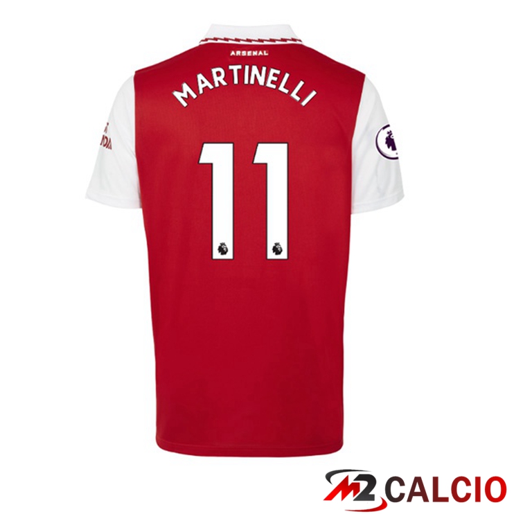 Maglie Calcio Arsenal (MARTINELLI 11) Prima Rosso Bianco 2022/2023