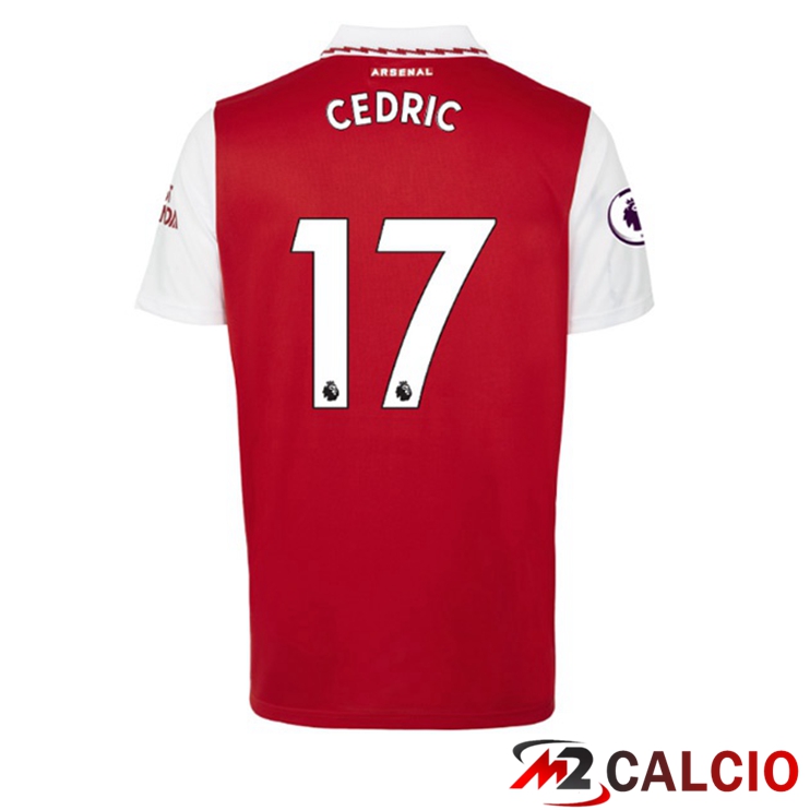Maglie Calcio Arsenal (CEDRIC 17) Prima Rosso Bianco 2022/2023