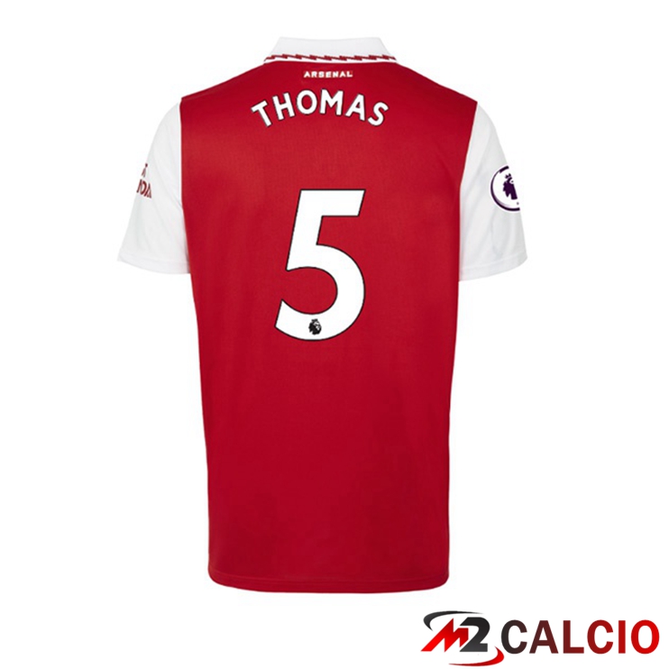 Maglie Calcio Arsenal (THOMAS 5) Prima Rosso Bianco 2022/2023