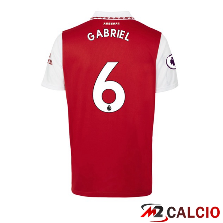 Maglie Calcio Arsenal (GABRIEL 6) Prima Rosso Bianco 2022/2023