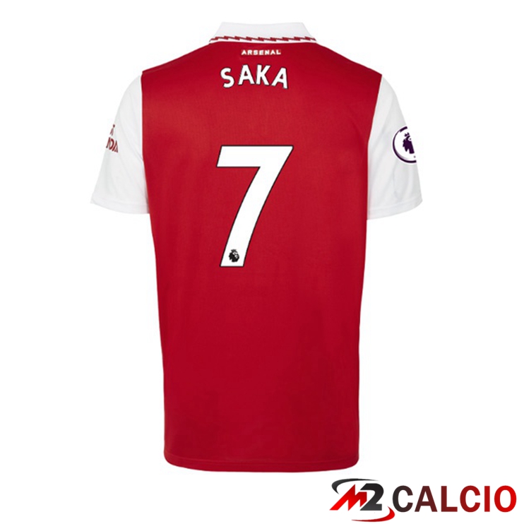 Maglie Calcio Arsenal (SAKA 7) Prima Rosso Bianco 2022/2023
