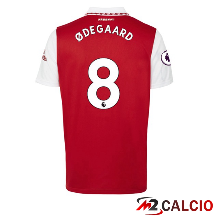 Maglie Calcio Arsenal (ØDEGAARD 8) Prima Rosso Bianco 2022/2023