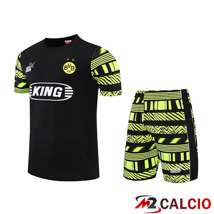 T Shirt Allenamento Dortmund BVB + Pantaloncini Nero 2022/2023