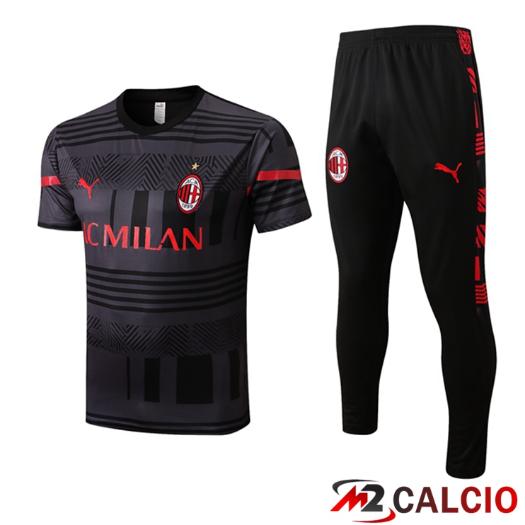 T Shirt Allenamento AC Milan + Pantaloni Nero 2022/2023