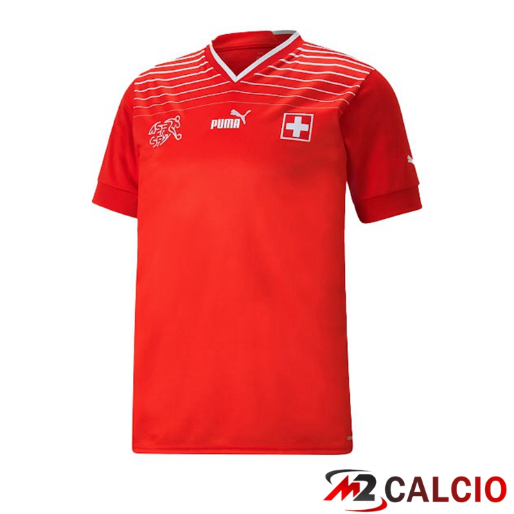 Maglie Calcio Svizzera Prima Rosso Coppa Del Mondo 2022