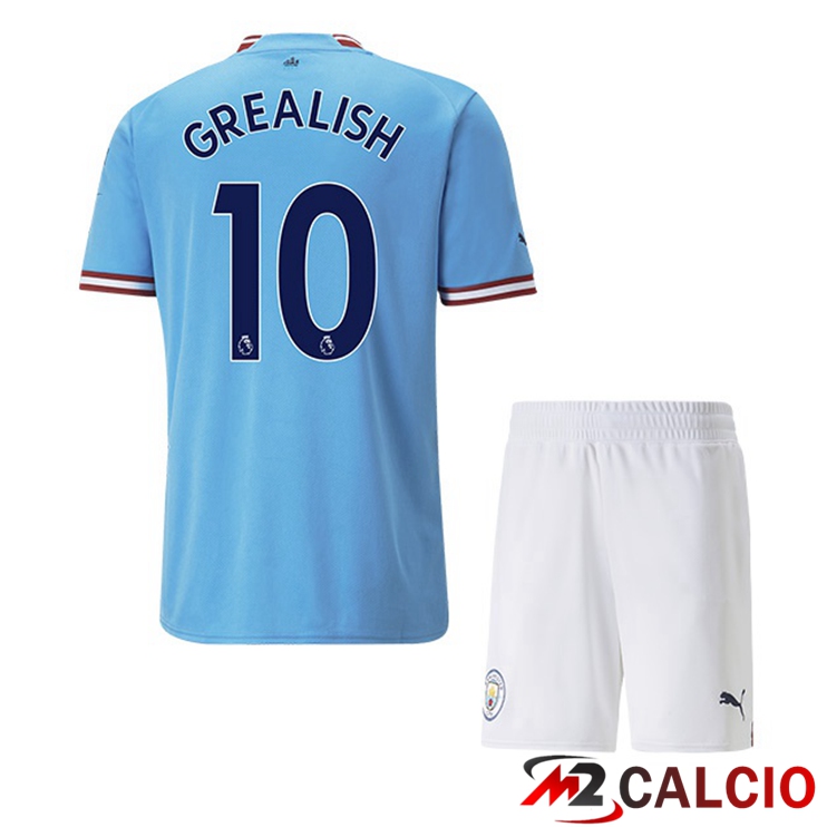 Maglie Calcio Manchester City (Jack Grealish 10) Bambino Prima Blu 2022/2023
