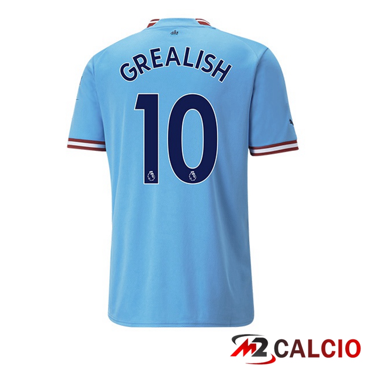 Maglie Calcio Manchester City (Jack Grealish 10) Prima Blu 2022/2023