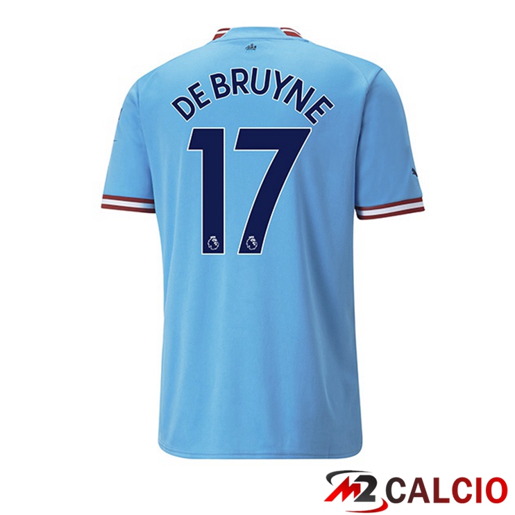 Maglie Calcio Manchester City (Kevin De Bruyne 17) Prima Blu 2022/2023