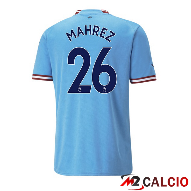 Maglie Calcio Manchester City (Riyad Mahrez 26) Prima Blu 2022/2023