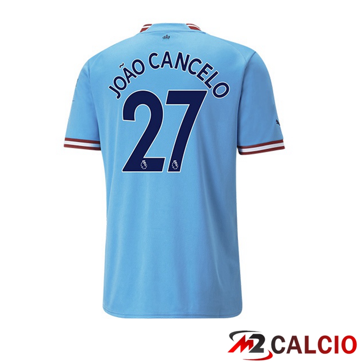 Maglie Calcio Manchester City (João Cancelo 27) Prima Blu 2022/2023