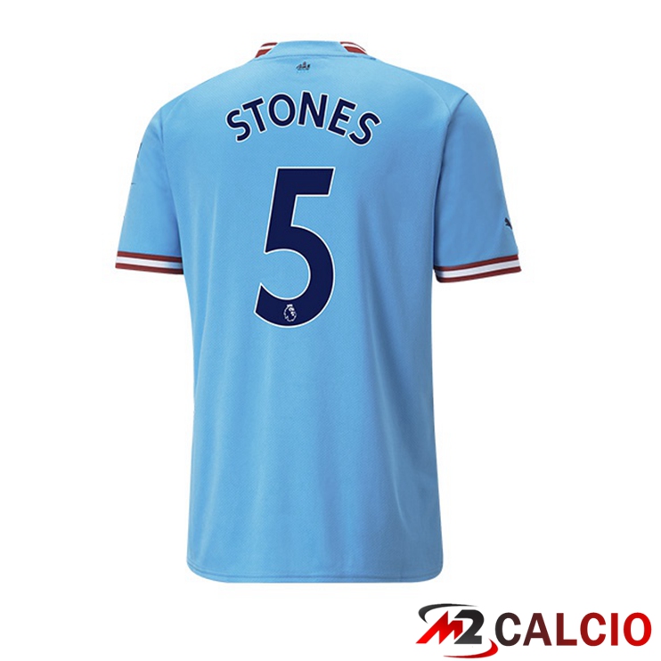Maglie Calcio Manchester City (John Stones 5) Prima Blu 2022/2023
