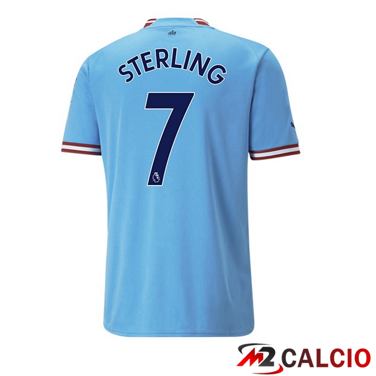 Maglie Calcio Manchester City (Raheem Sterling 7) Prima Blu 2022/2023