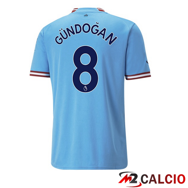 Maglie Calcio Manchester City (Ilkay Gündogan 8) Prima Blu 2022/2023