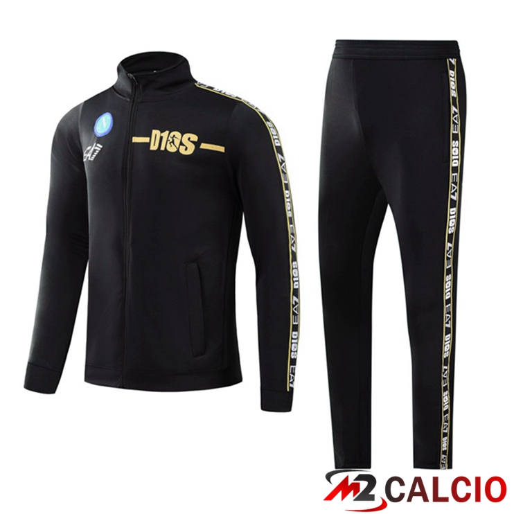 Insieme Tuta Calcio - Giacca SSC Napoli Nero 2022/2023