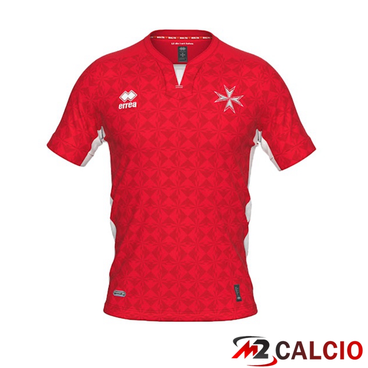 Maglie Nazionali Calcio Malta Prima Rosso 2022/2023