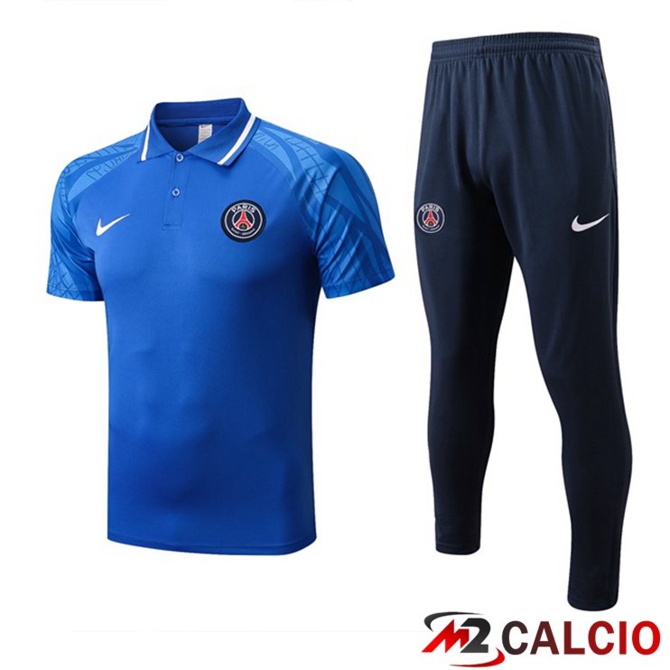 Kit Maglia Polo Paris PSG + Pantaloni Blu 2022/2023