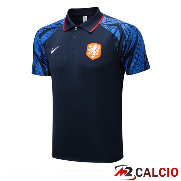 Maglia Polo Paesi Bassi Blu Reale 2022/2023