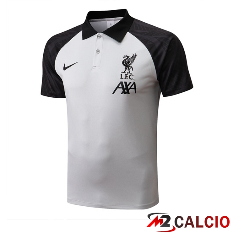 Maglia Polo FC Liverpool Grigio Nero 2022/2023