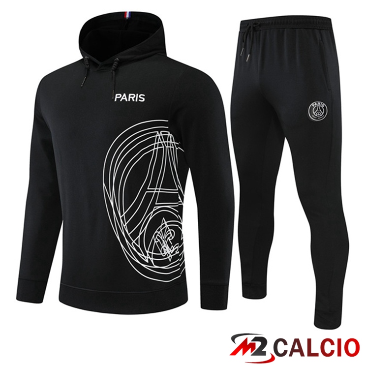 Insieme Giacca Con Cappuccio Tuta JORDAN Paris PSG Nero 2022/2023