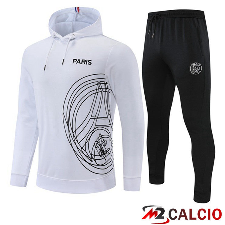 Insieme Giacca Con Cappuccio Tuta JORDAN Paris PSG Bianco 2022/2023