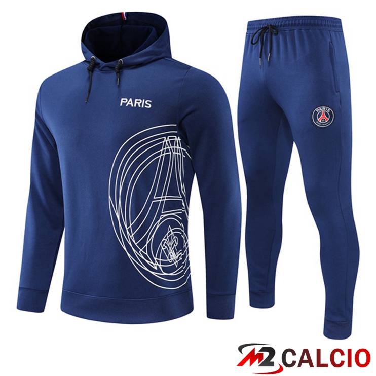 Insieme Giacca Con Cappuccio Tuta JORDAN Paris PSG Blu Reale 2022/2023