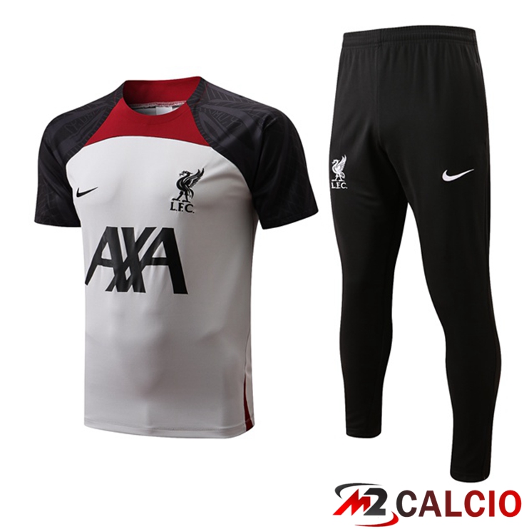 T Shirt Allenamento FC Liverpool + Pantaloni Grigio 2022/2023