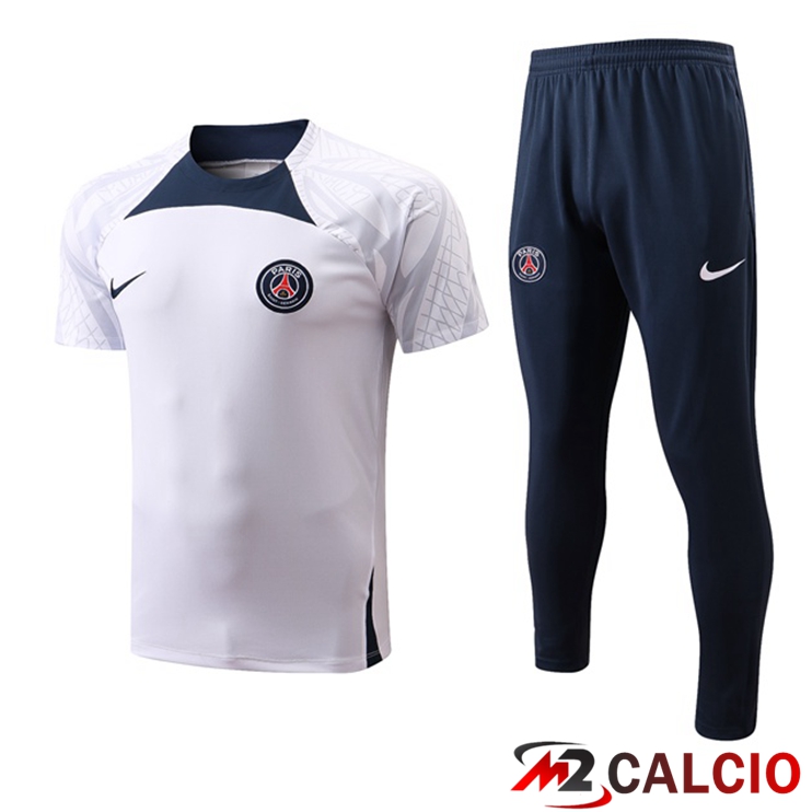 T Shirt Allenamento Paris PSG + Pantaloni Bianco 2022/2023