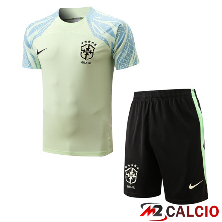 T Shirt Allenamento Portogallo + Pantaloncini Verde 2022/2023